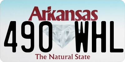 AR license plate 490WHL