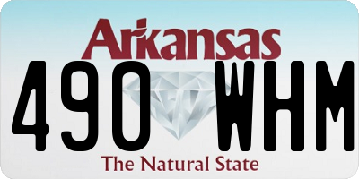 AR license plate 490WHM