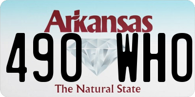 AR license plate 490WHO