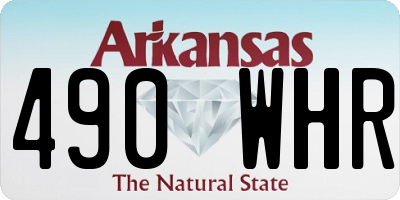 AR license plate 490WHR