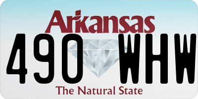 AR license plate 490WHW