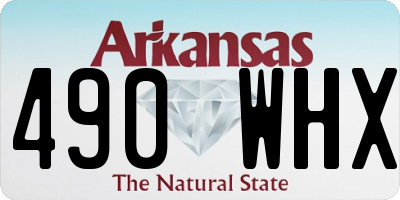 AR license plate 490WHX