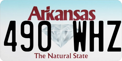 AR license plate 490WHZ