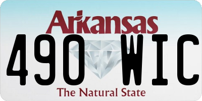 AR license plate 490WIC