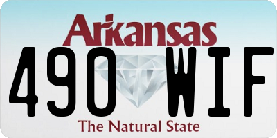 AR license plate 490WIF