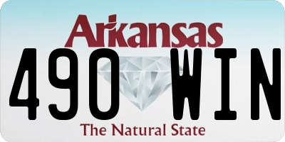 AR license plate 490WIN
