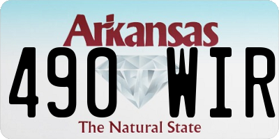 AR license plate 490WIR