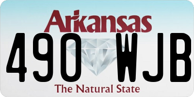 AR license plate 490WJB