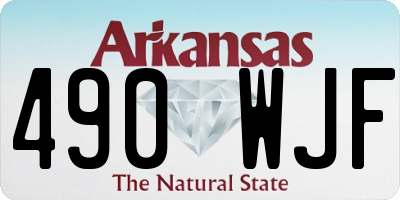 AR license plate 490WJF