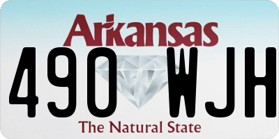 AR license plate 490WJH