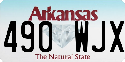 AR license plate 490WJX