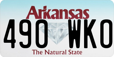AR license plate 490WKO