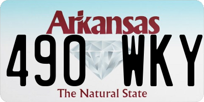 AR license plate 490WKY