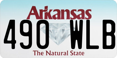 AR license plate 490WLB