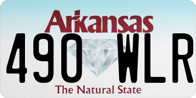 AR license plate 490WLR