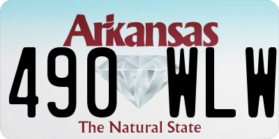 AR license plate 490WLW