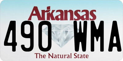 AR license plate 490WMA