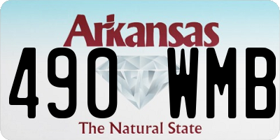 AR license plate 490WMB