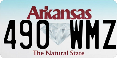 AR license plate 490WMZ