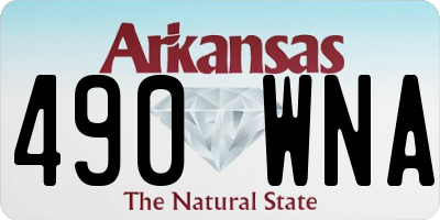 AR license plate 490WNA
