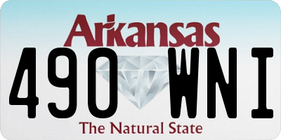 AR license plate 490WNI