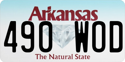 AR license plate 490WOD