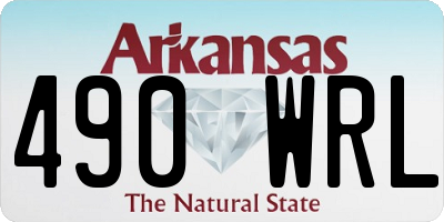 AR license plate 490WRL