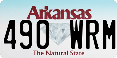 AR license plate 490WRM
