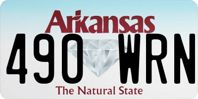 AR license plate 490WRN