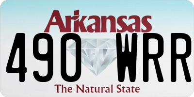 AR license plate 490WRR