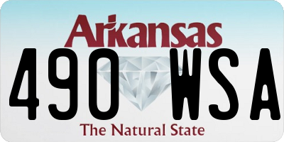 AR license plate 490WSA