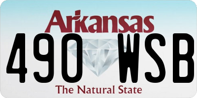 AR license plate 490WSB