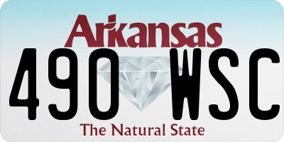AR license plate 490WSC