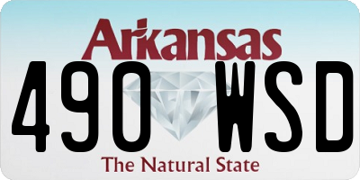 AR license plate 490WSD