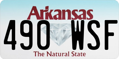 AR license plate 490WSF
