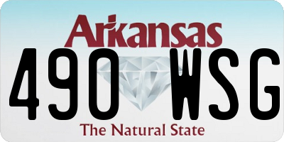 AR license plate 490WSG