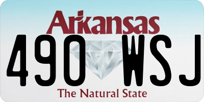 AR license plate 490WSJ