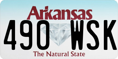 AR license plate 490WSK