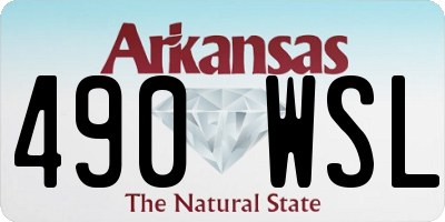 AR license plate 490WSL
