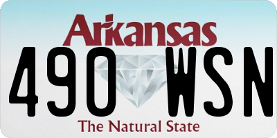 AR license plate 490WSN
