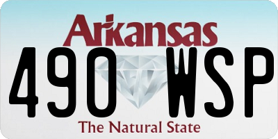 AR license plate 490WSP
