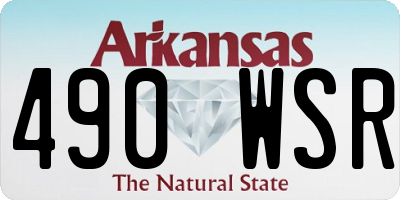 AR license plate 490WSR