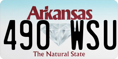 AR license plate 490WSU