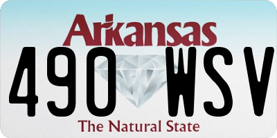 AR license plate 490WSV