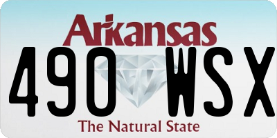 AR license plate 490WSX
