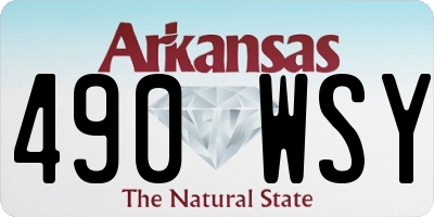 AR license plate 490WSY