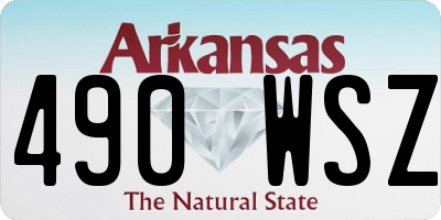 AR license plate 490WSZ