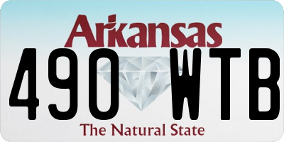 AR license plate 490WTB