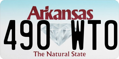 AR license plate 490WTO