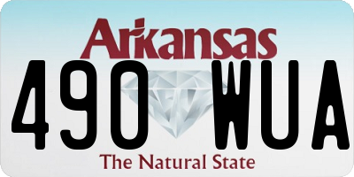 AR license plate 490WUA